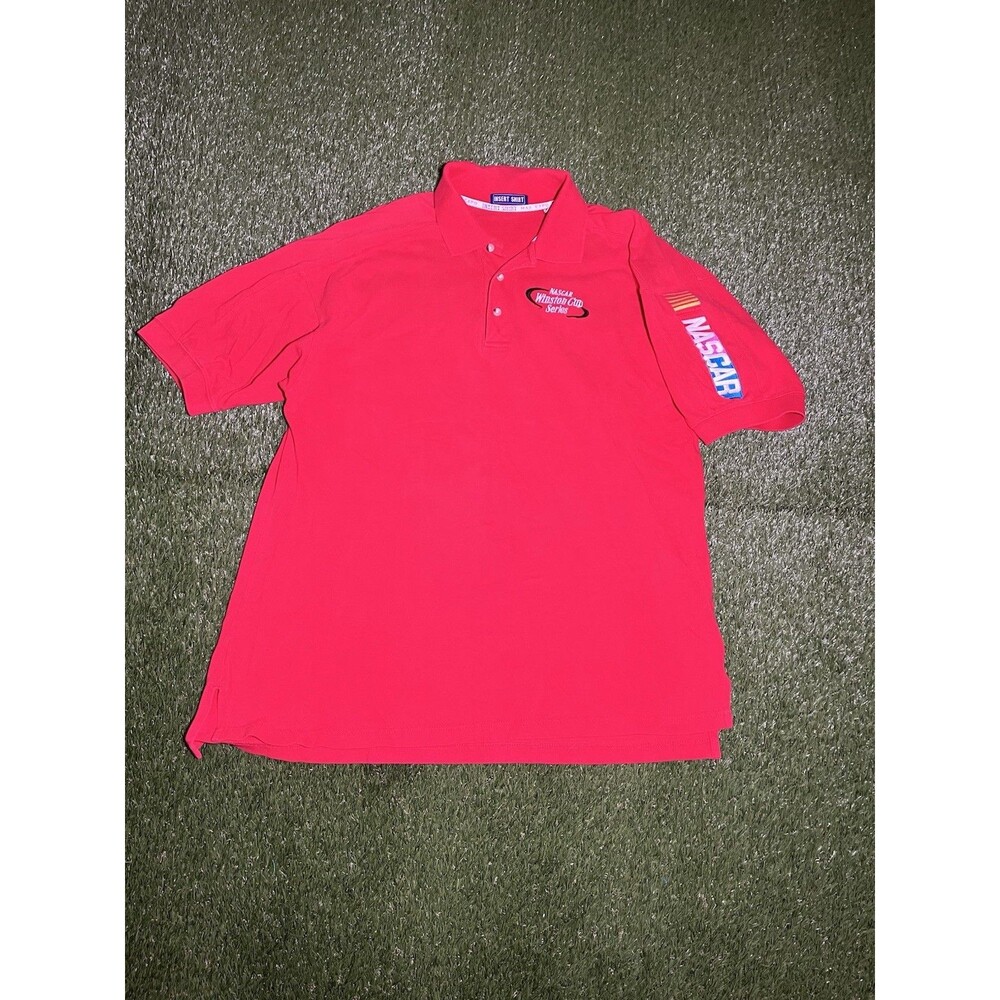 Insert Shirt Vintage NASCAR Winston Cup Series Red Polo Shirt Size L